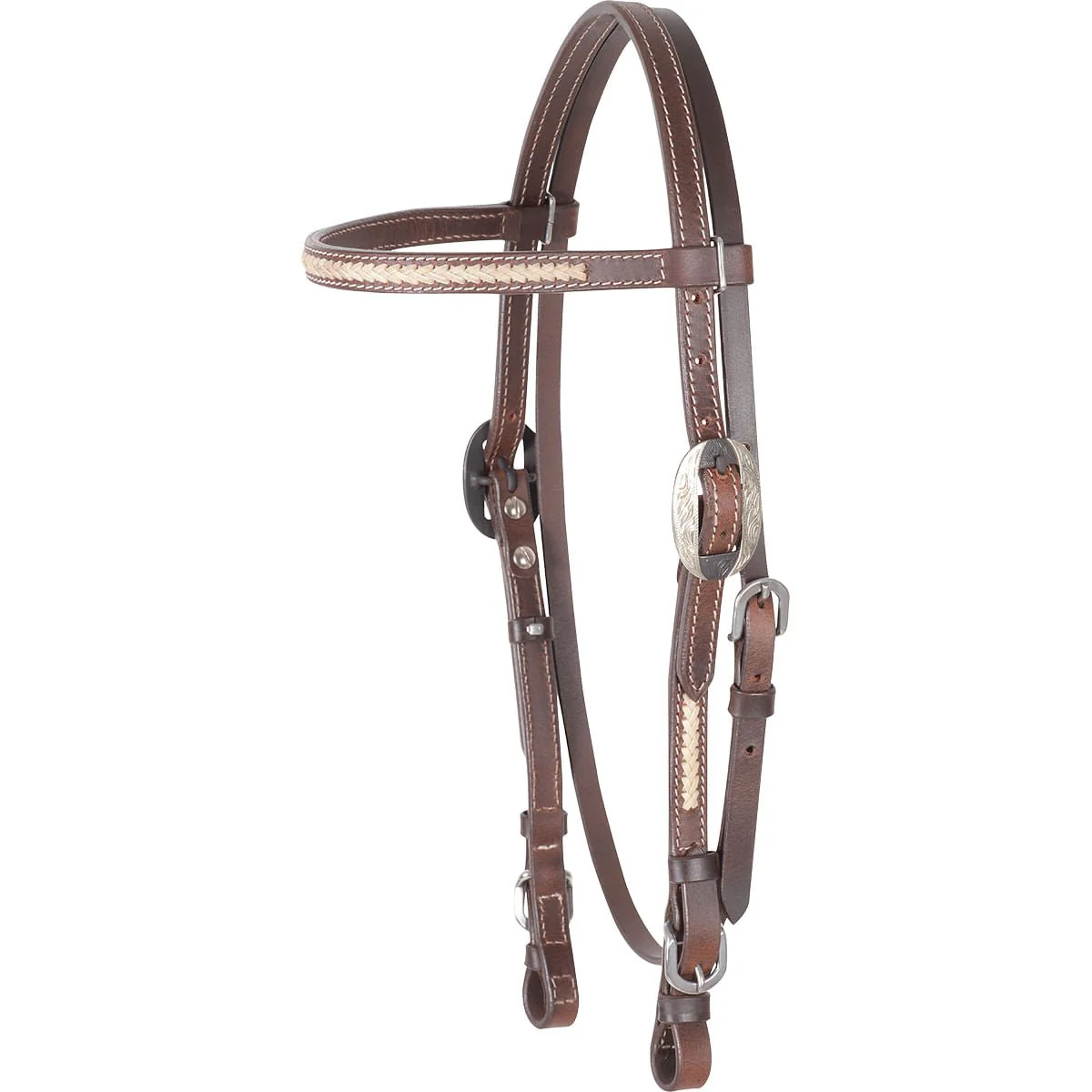 Cashel Rawhide Lace Browband Headstall - Healthber