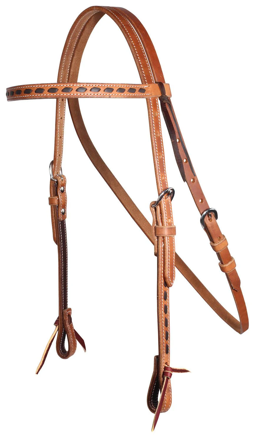 Professional's Choice Buckstitch Harness Leather Browband Headstall - Healthber
