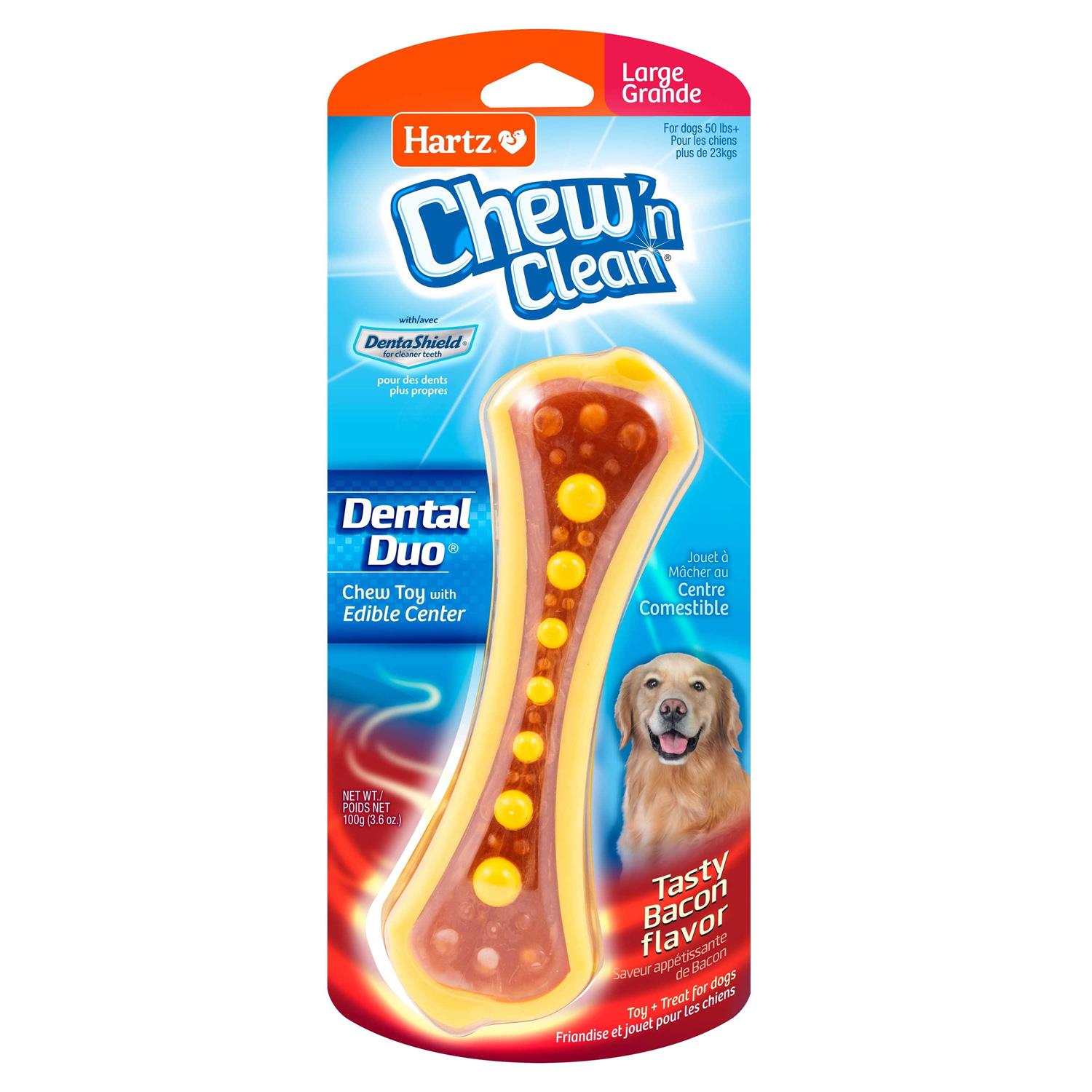 Hartz Chew ‘n Clean Dental Duo Dog Toy - Healthber