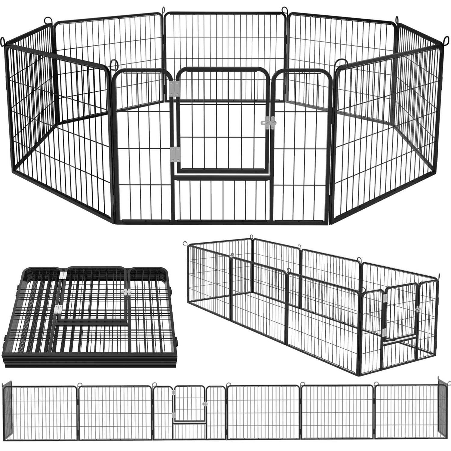 OFIKA Heavy Duty Metal Dog Playpen for medium/small Animals Panels 32 Width - Healthber