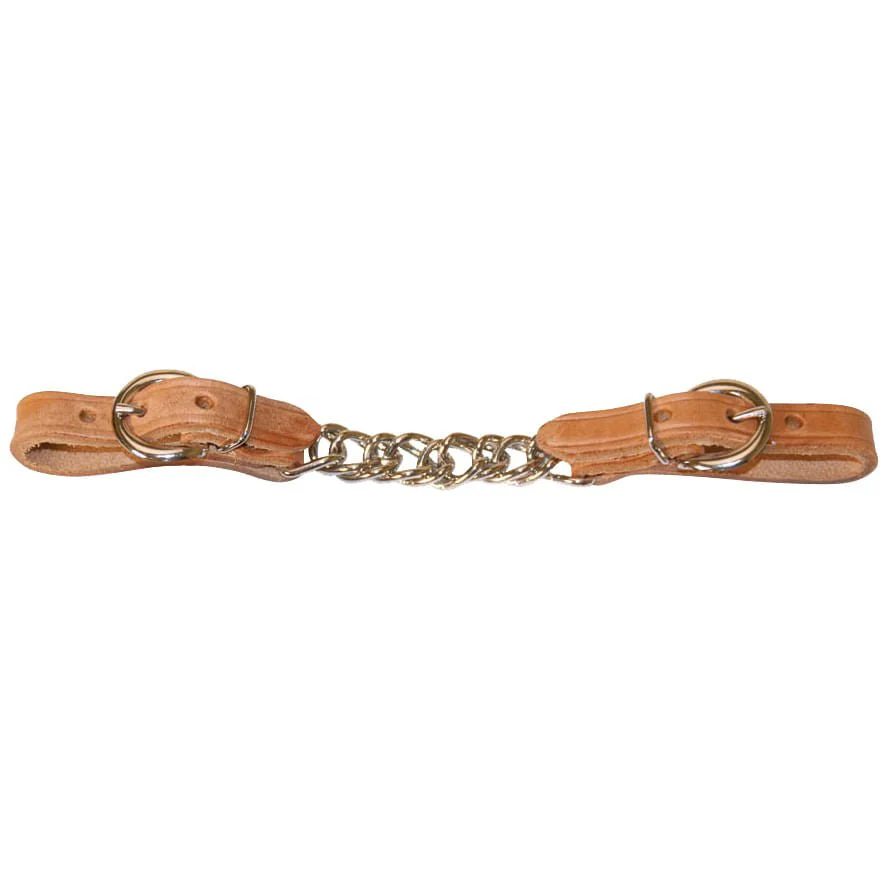Berlin Custom Leather Flat Link Single Curb Chain - Healthber