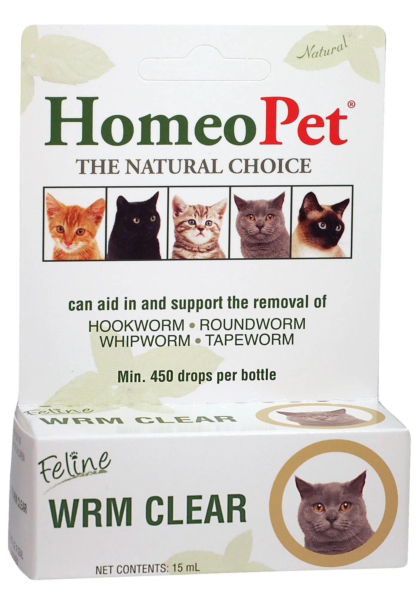 HomeoPet Feline Wrm Clear, 15 mL - Healthber