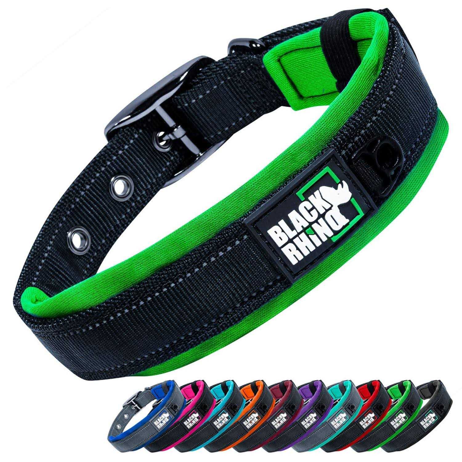 Black Rhino The Comfort Collar Ultra Soft Neoprene Padded Dog Collar for All Breeds - Healthber