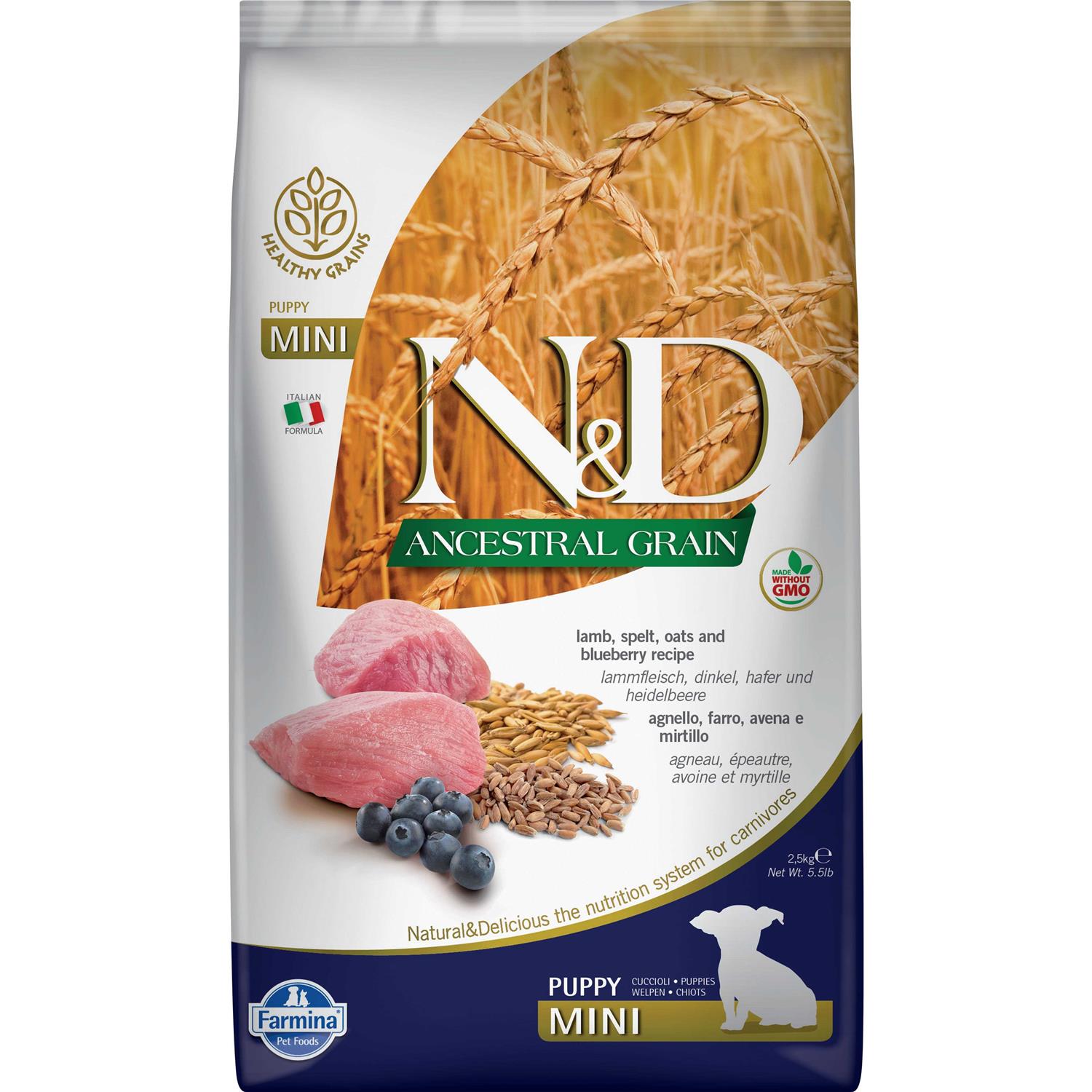 Farmina N&D Ancestral Grain Lamb & Blueberry Dog Dry Food - Healthber