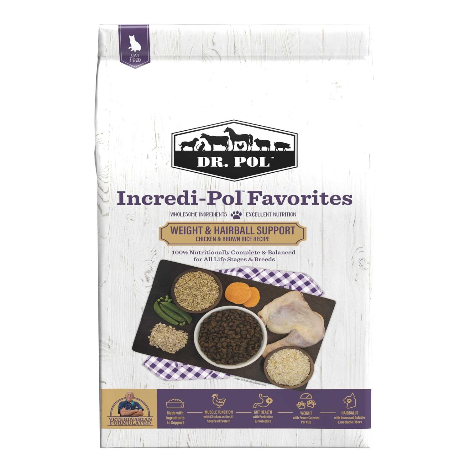 Dr. Pol Incredi-Pol Favorites Chicken & Brown Rice Cat Food - Healthber