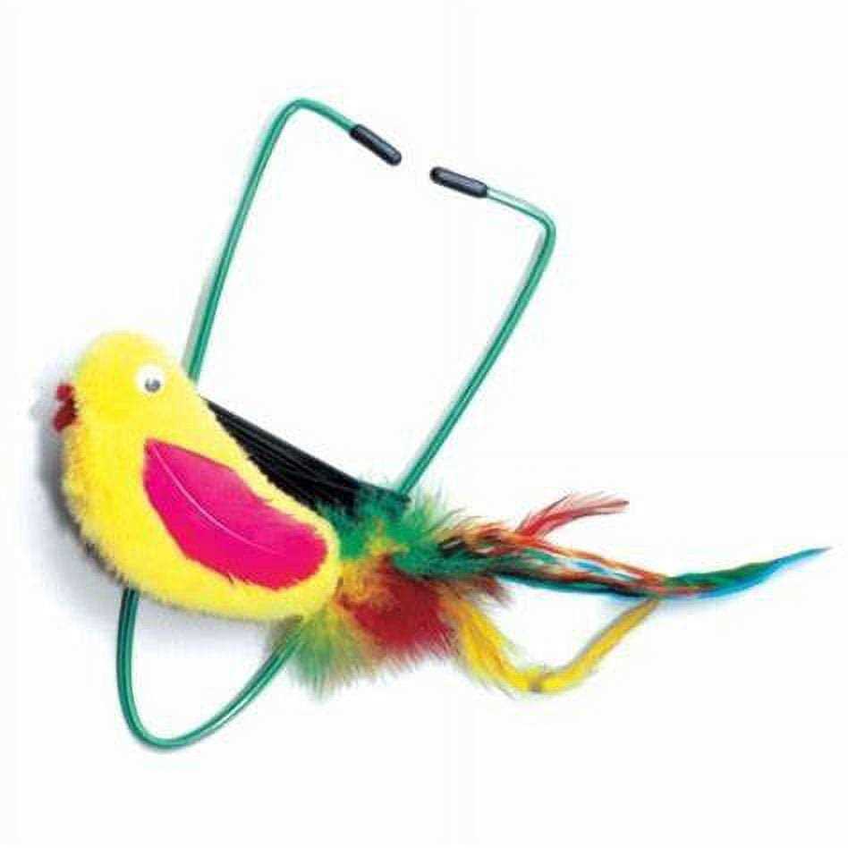 Spot A-Door-Able Bouncing Plush Bird with Feather Tail Cat Toy - Healthber