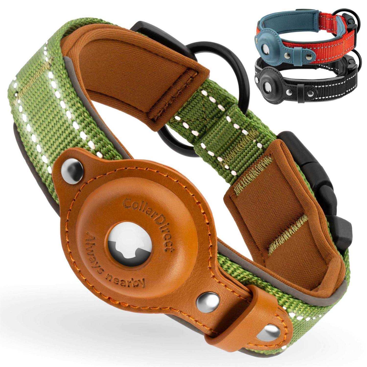 Airtag Dog Collar, CollarDirect, Reflective Dog Collar for Apple Air Tag for Large, Medium, and Small Dogs - Healthber
