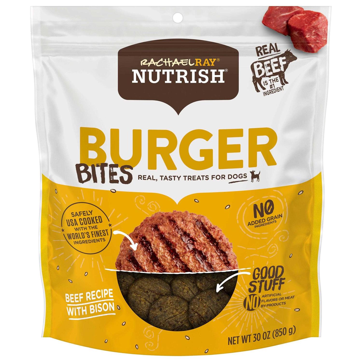 Rachael Ray Nutrish Burger Bites Dog Treats - Healthber