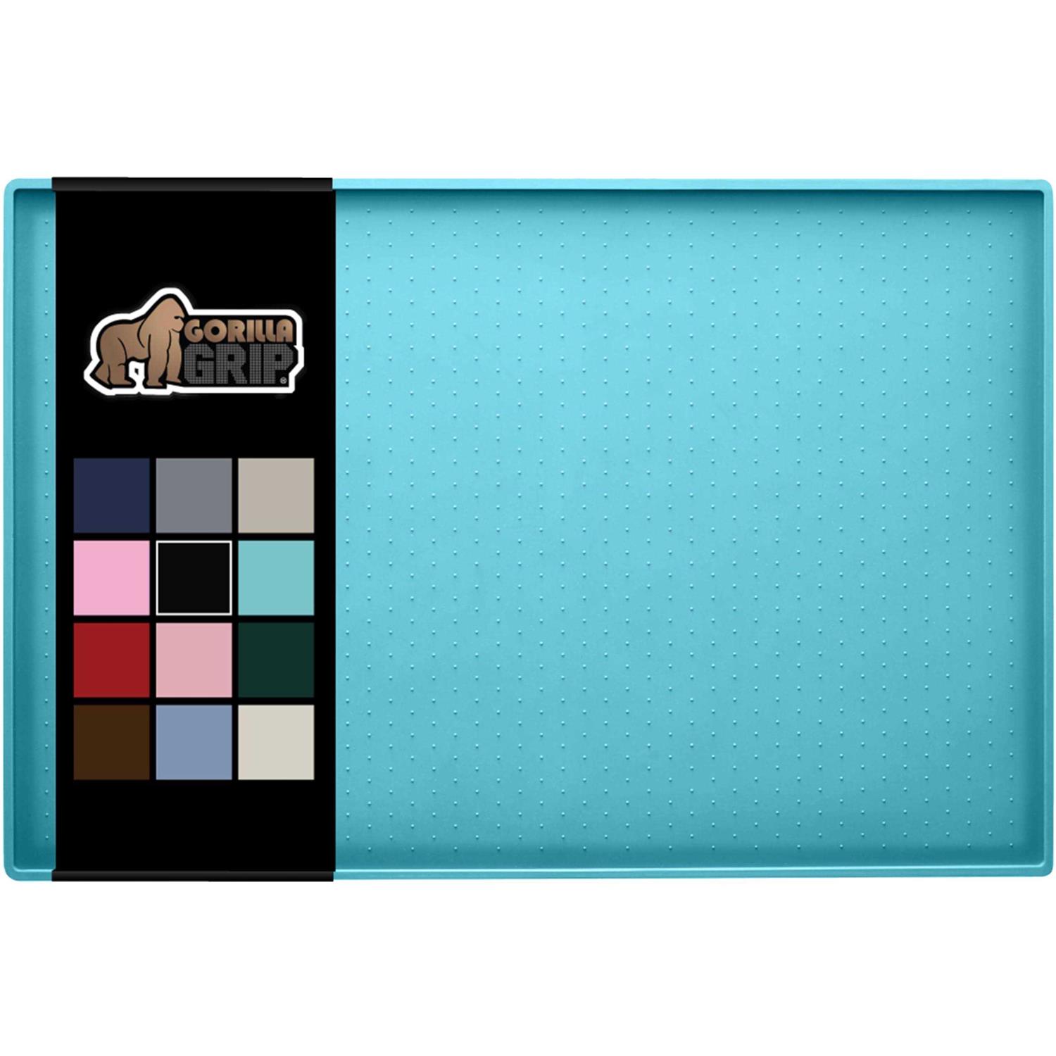 Gorilla Grip 100% Waterproof Raised Edge BPA Free Silicone Pet Feeding Mat - Healthber