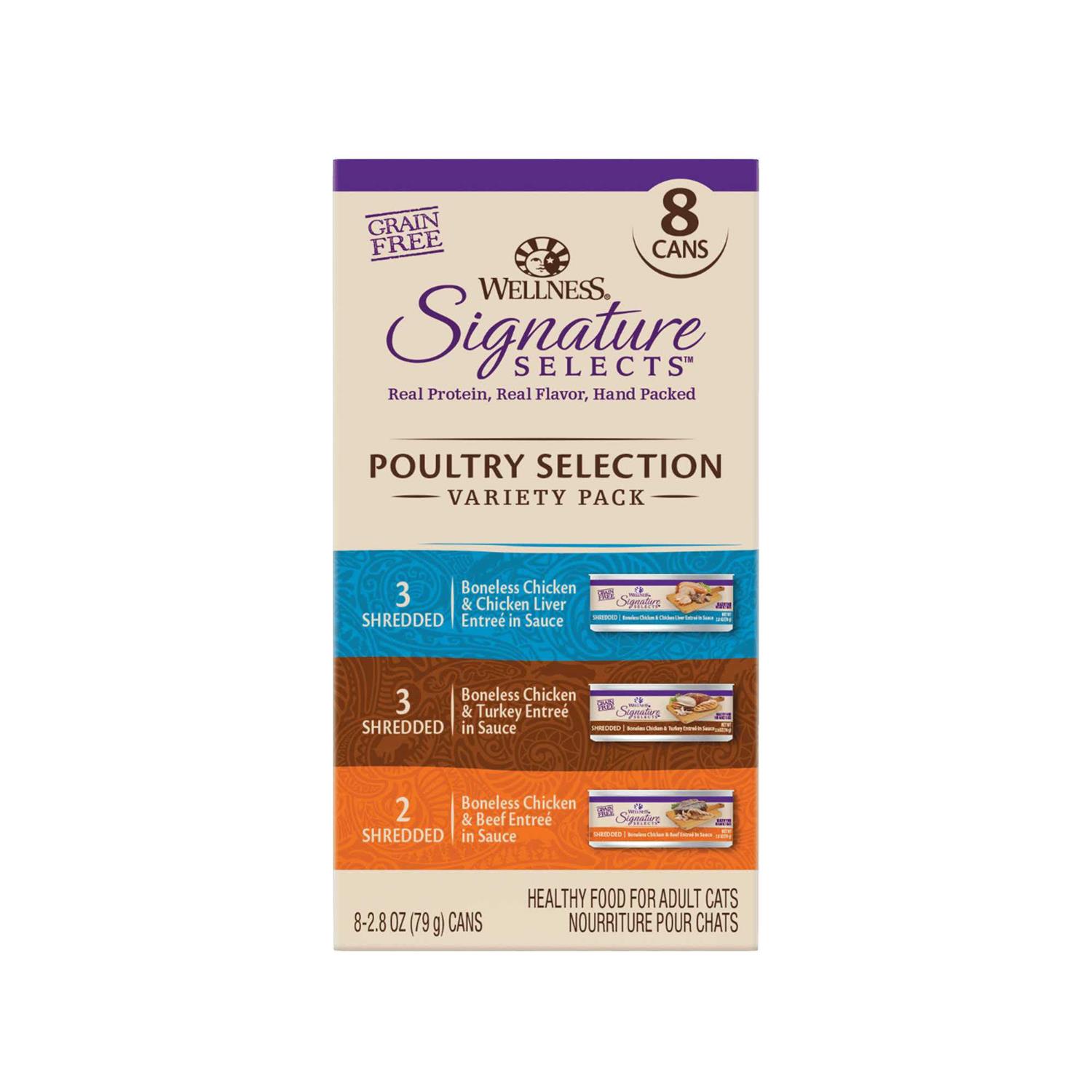 Wellness CORE Signature Selects Poultry Selection Variety Pack Canned Cat Food - Healthber