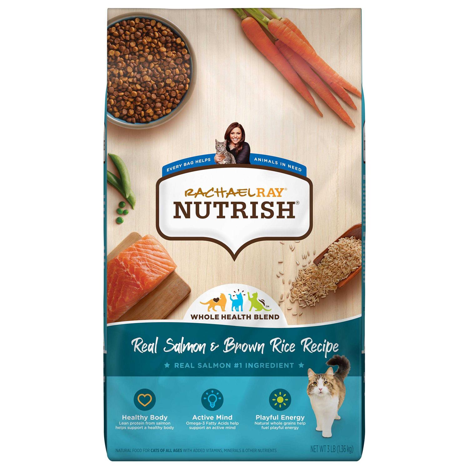 Rachael Ray Nutrish Salmon Brown Rice Recipe Dry Cat Food - Healthber