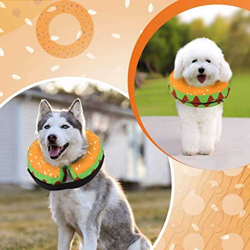 Katoggy Inflatable Dog Collar, Soft Dog Cone for Dogs After Surgery, Adjustable Blow up Donut E-Collars for Small Medium - Healthber