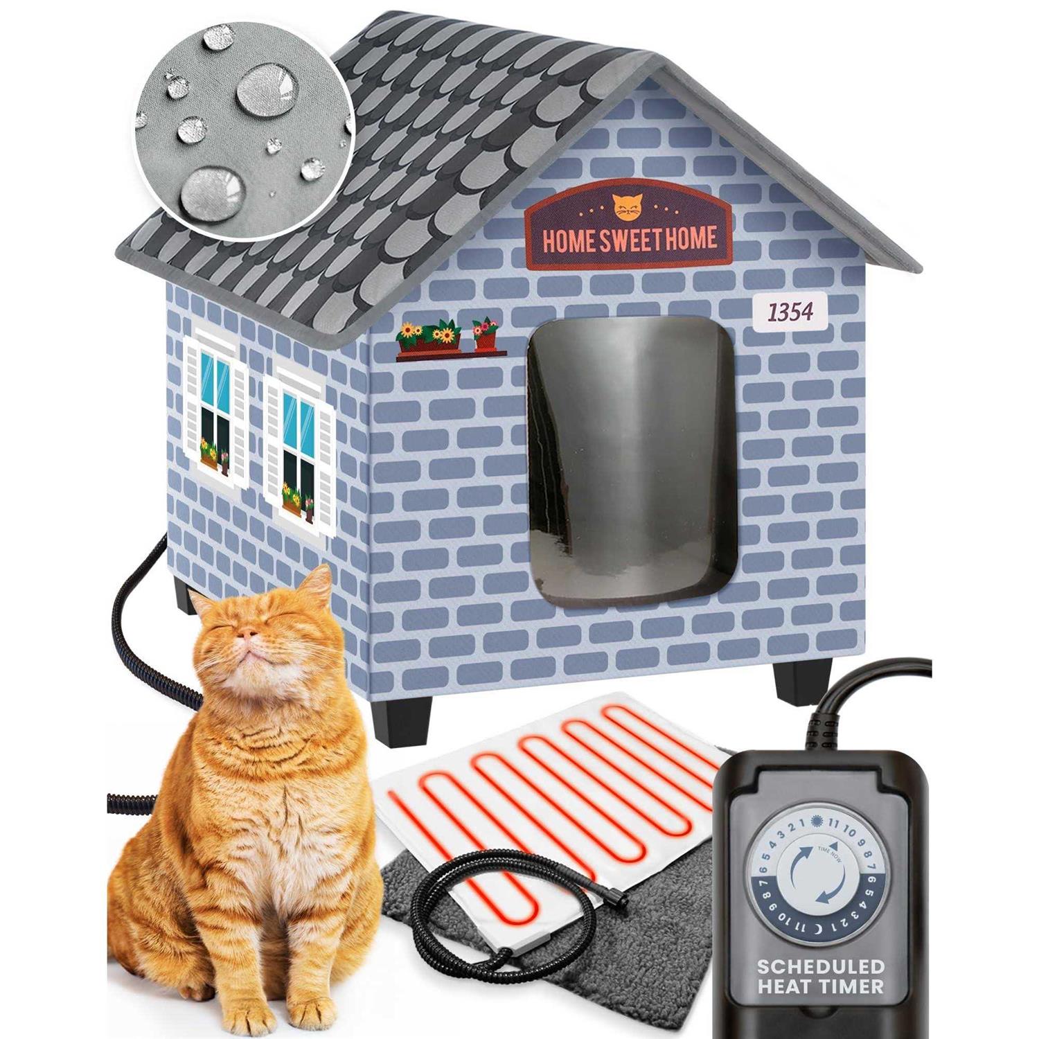 PETYELLA Heated cat Houses for Outdoor Cats in Winter - Healthber