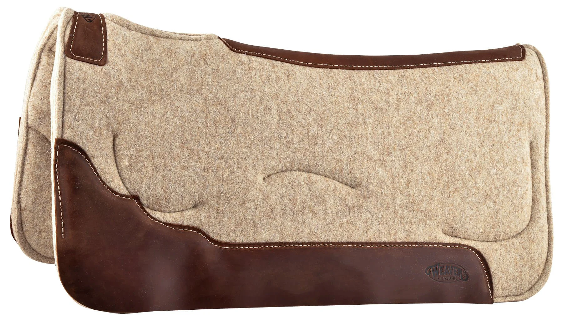 Weaver Leather Contoured Shock-Absorbing Gel Wool Saddle Pad - Healthber