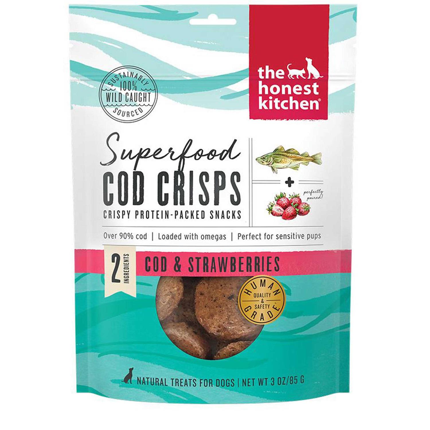 The Honest Kitchen Dog Treats Superfood Cod Crisps - Healthber