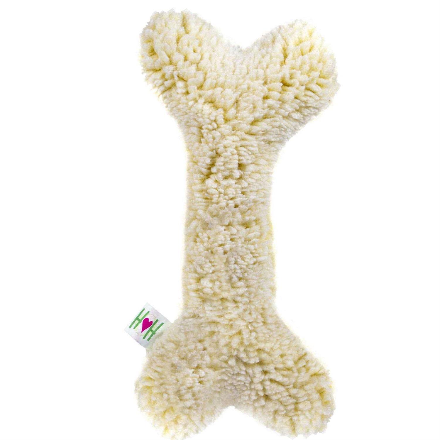 Hugglehounds HuggleFleece Bone with Invincible Squeaker Dog Toy - Healthber