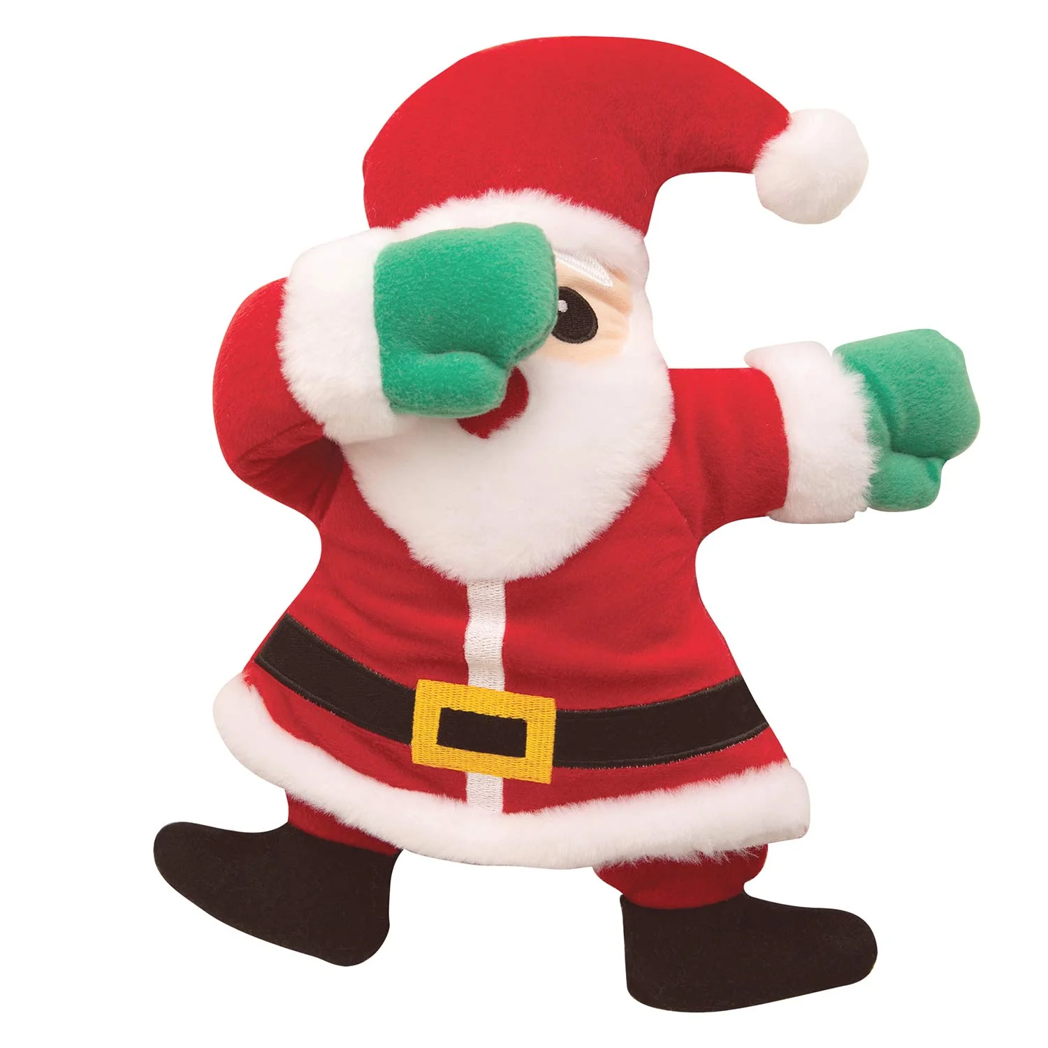Snugarooz Dabbing Santa Plush Squeaker Dog Toy, 8