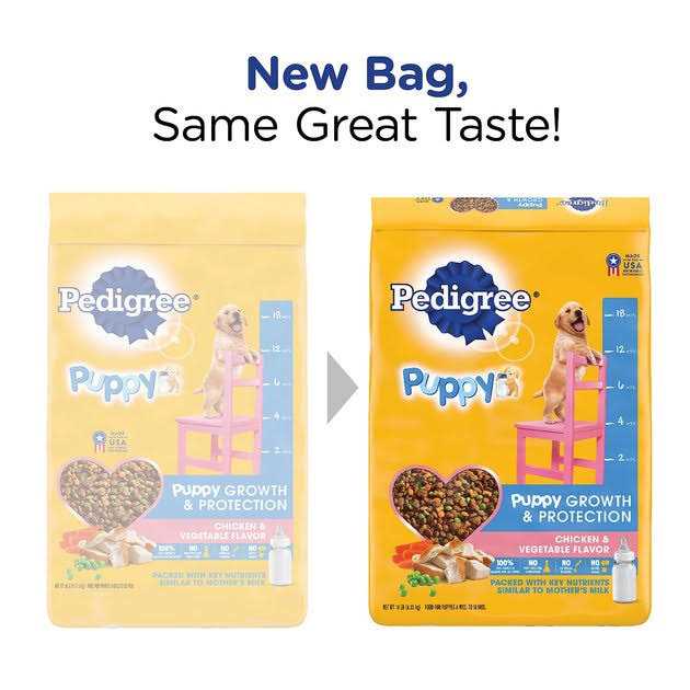 Pedigree Puppy Growth Protection Chicken Vegetable Dry Dog Food - Healthber