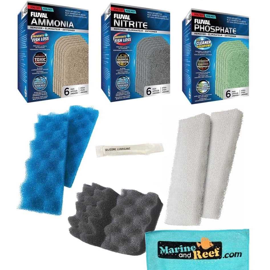Inland Seas Fluval Bundle of 6 Replacement Media for 306/307 Aquarium Filters Package - Healthber