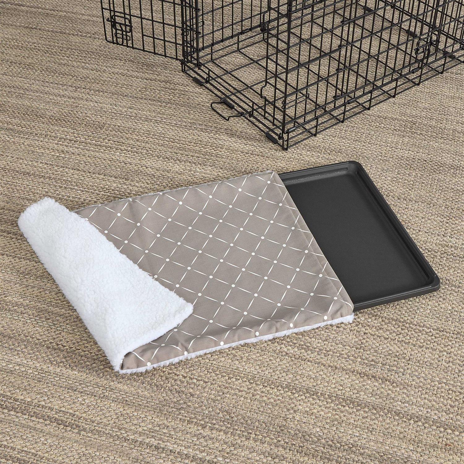 Midwest Homes for Pets Quiet Time Reversible Crate Pan Cover - Healthber