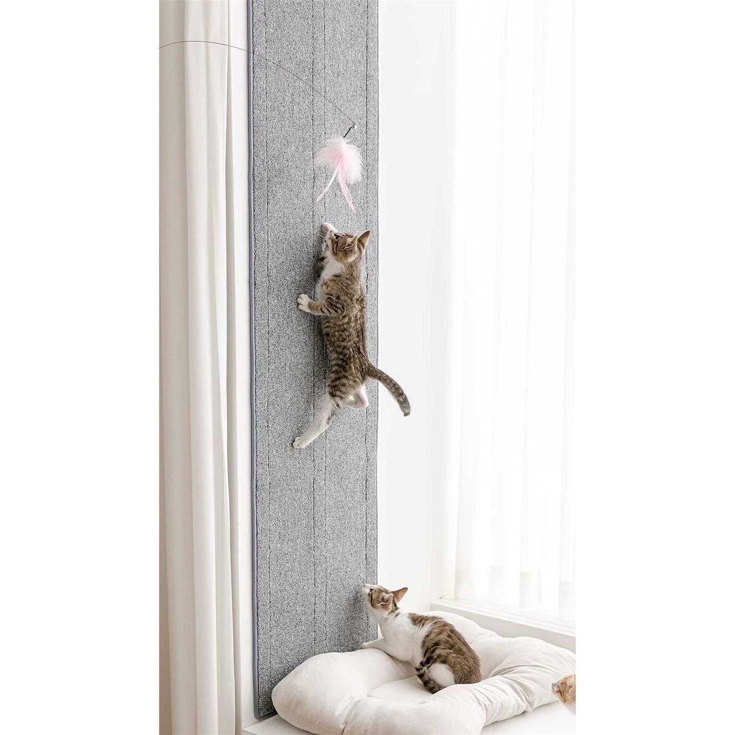 myPLEASURE for Your PET 78.7” Tall Cat Scratcher Wall Corner Attachable Cat Scratch Pad Cat Toys Attachable Scratcher for Indoor Cats and - Healthber