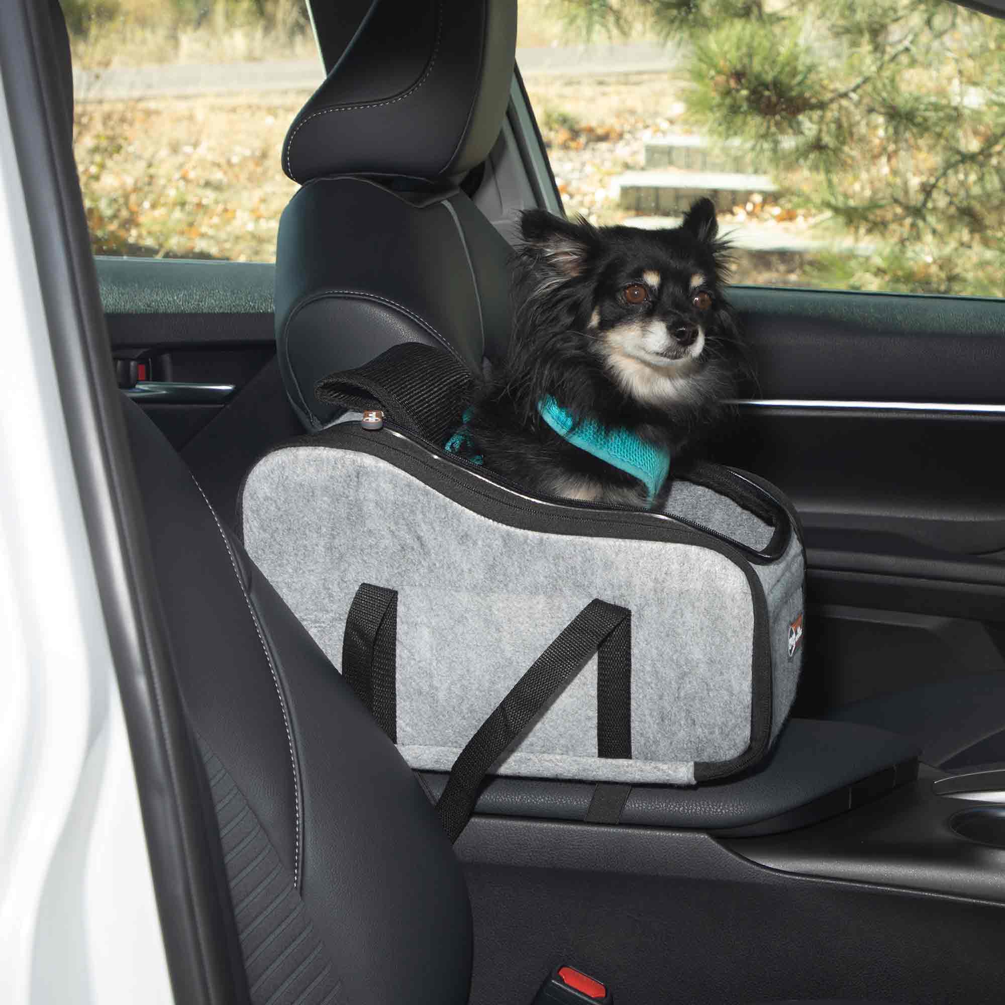 K&H Pet Products - Portable Pet Console Booster Dog Car Seat, Light Gray - Healthber