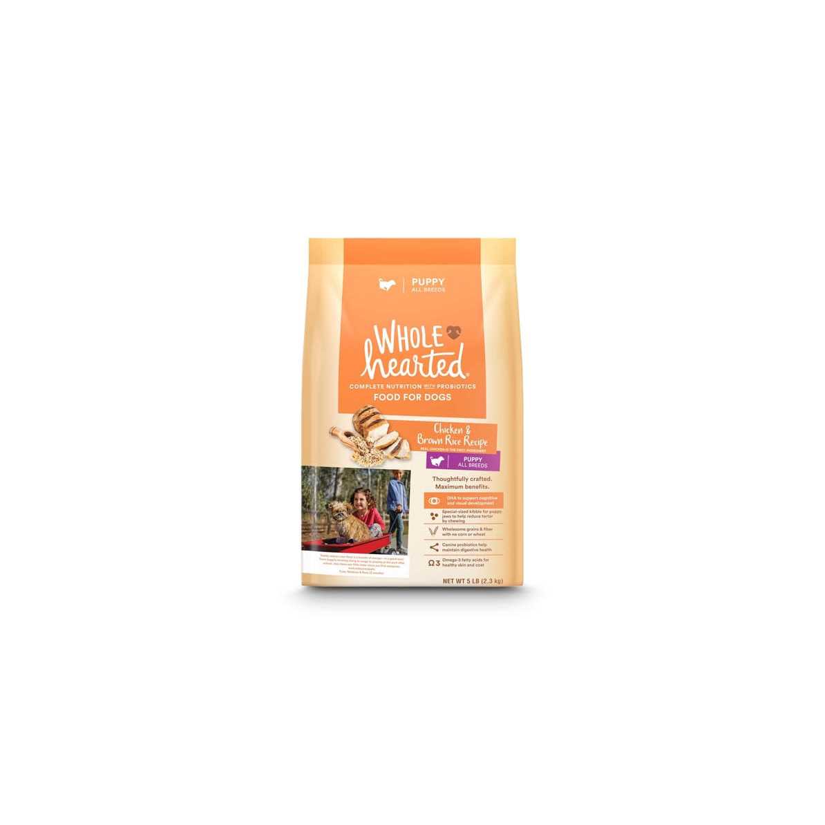 WholeHearted All Breed Chicken and Brown Rice Recipe Dry Puppy Food - Healthber