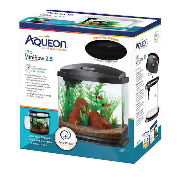 Aqueon LED MiniBow SmartClean Aquarium Kit - Healthber