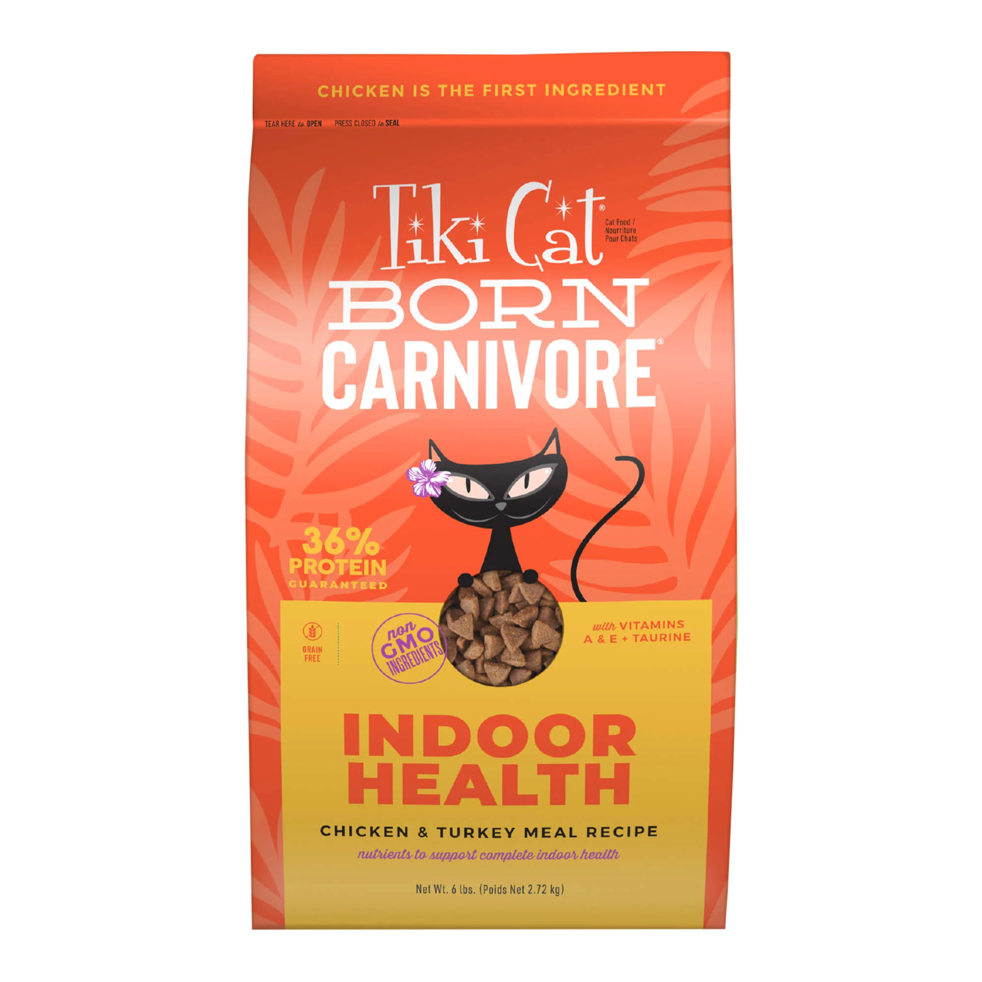 Tiki Cat Born Carnivore Indoor Health Dry Cat Food, Chicken & Turkey Meal - Healthber