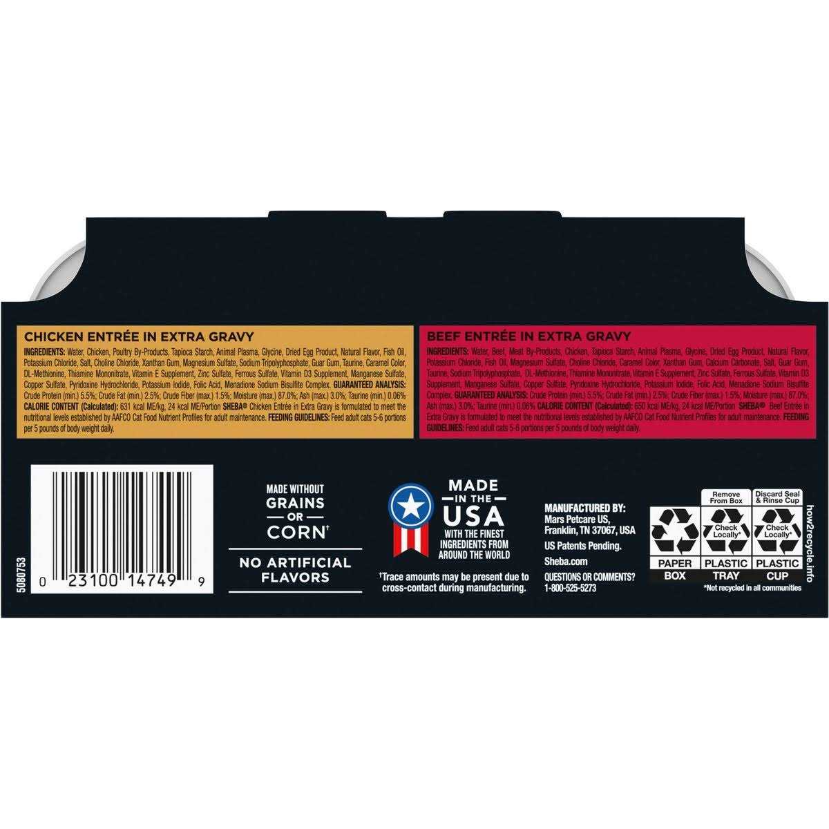 SHEBA PERFECT PORTIONS Gravy INDULGENCE Adult Wet Cat Food - Healthber