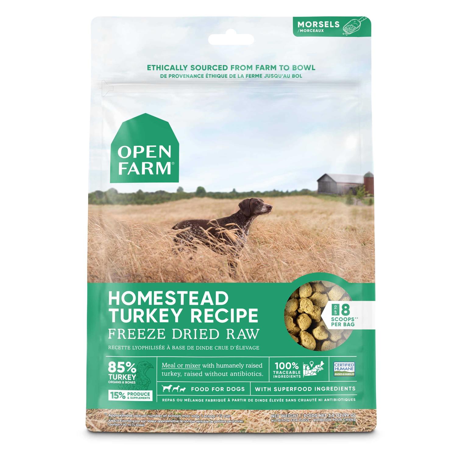 Open Farm Freeze Dried Raw Dog Food Homestead Turkey - Healthber