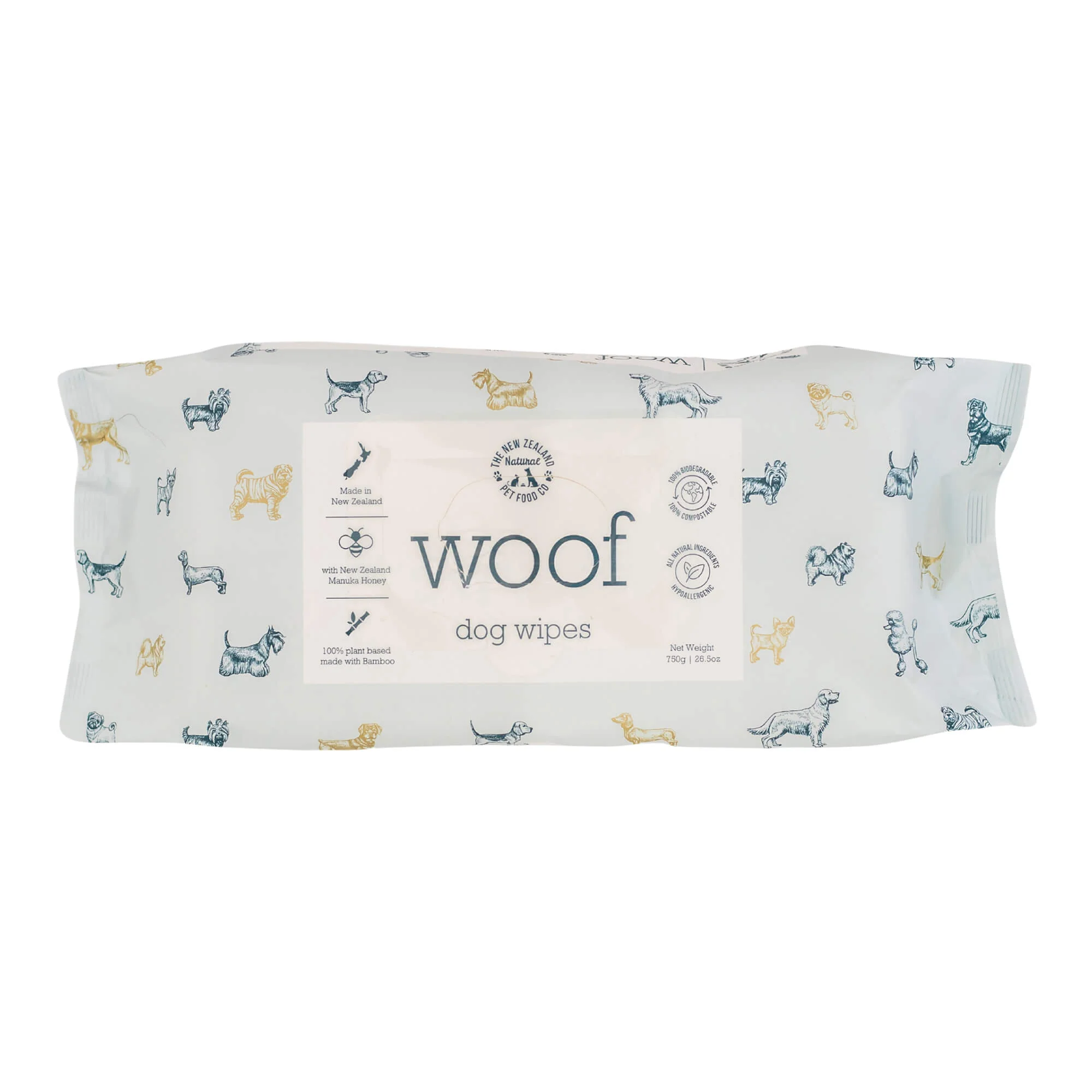 Woof Dog Wipes, Manuka Honey - Healthber