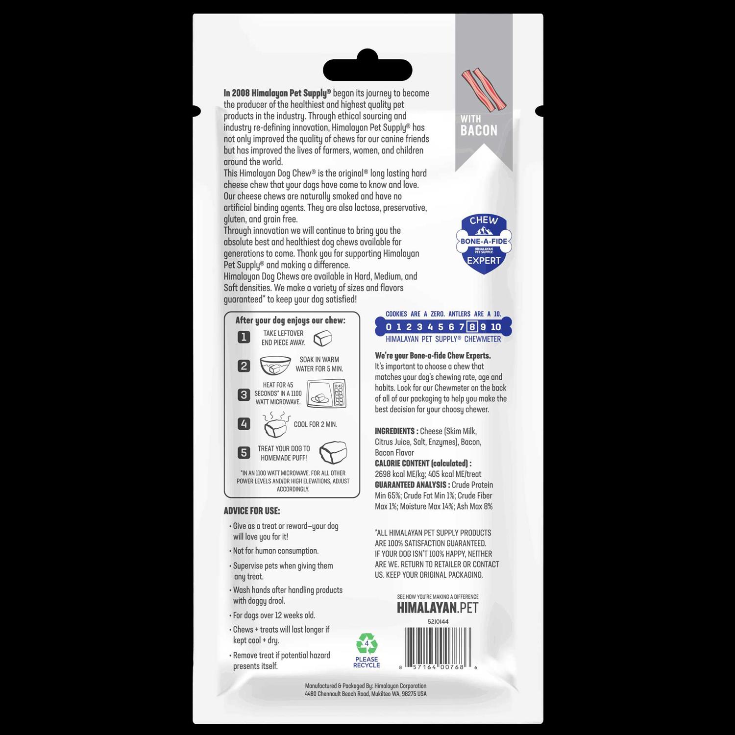 Himalayan Dog Chew Bacon - Healthber