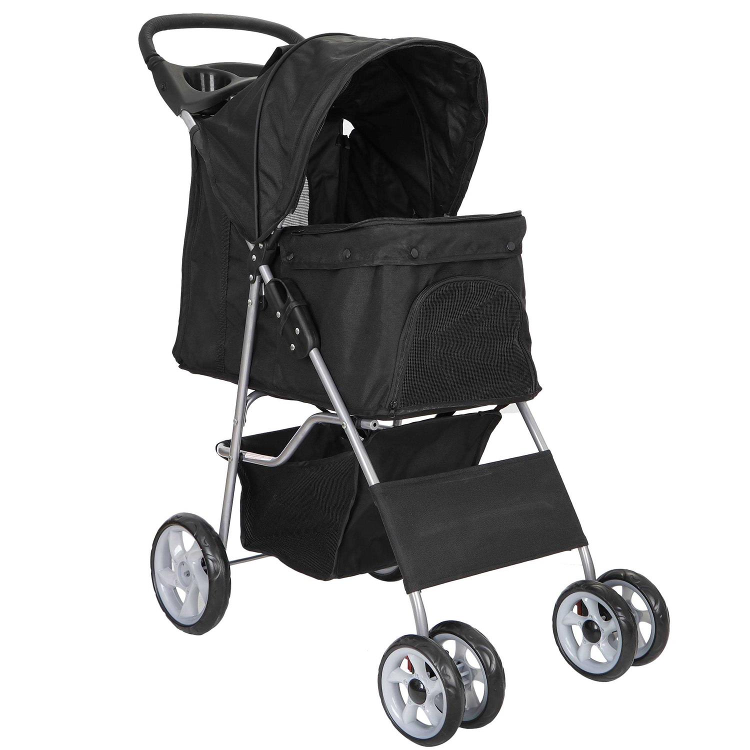 ZENY 4 Wheel Foldable Dog Pet Stroller - Healthber