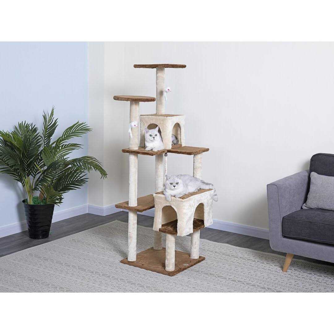 Go Pet Club Kitten Cat Tree Condo with Scratching Board - Healthber
