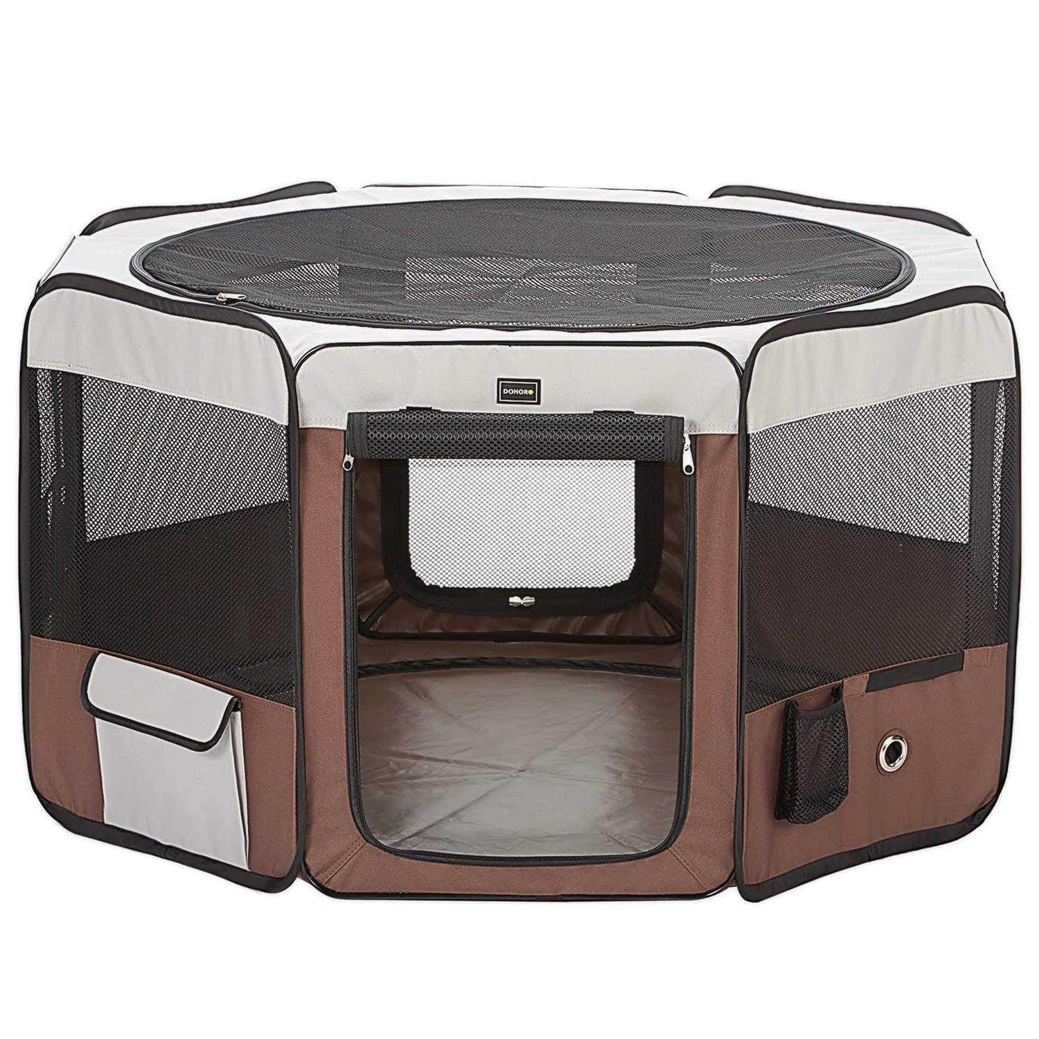 DONORO Dog Playpen Portable Pet Play Pens for Small - Healthber