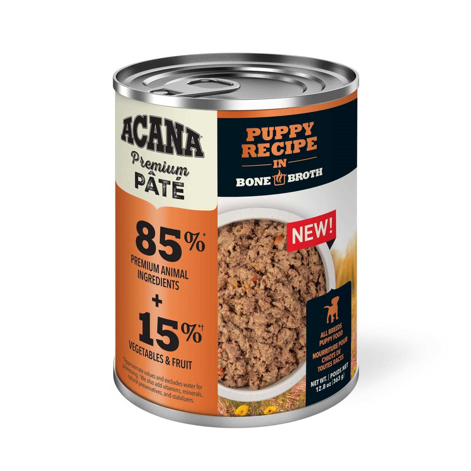 ACANA Grain-Free Premium Pate Puppy Recipe in Bone Broth Wet Dog Food - Healthber