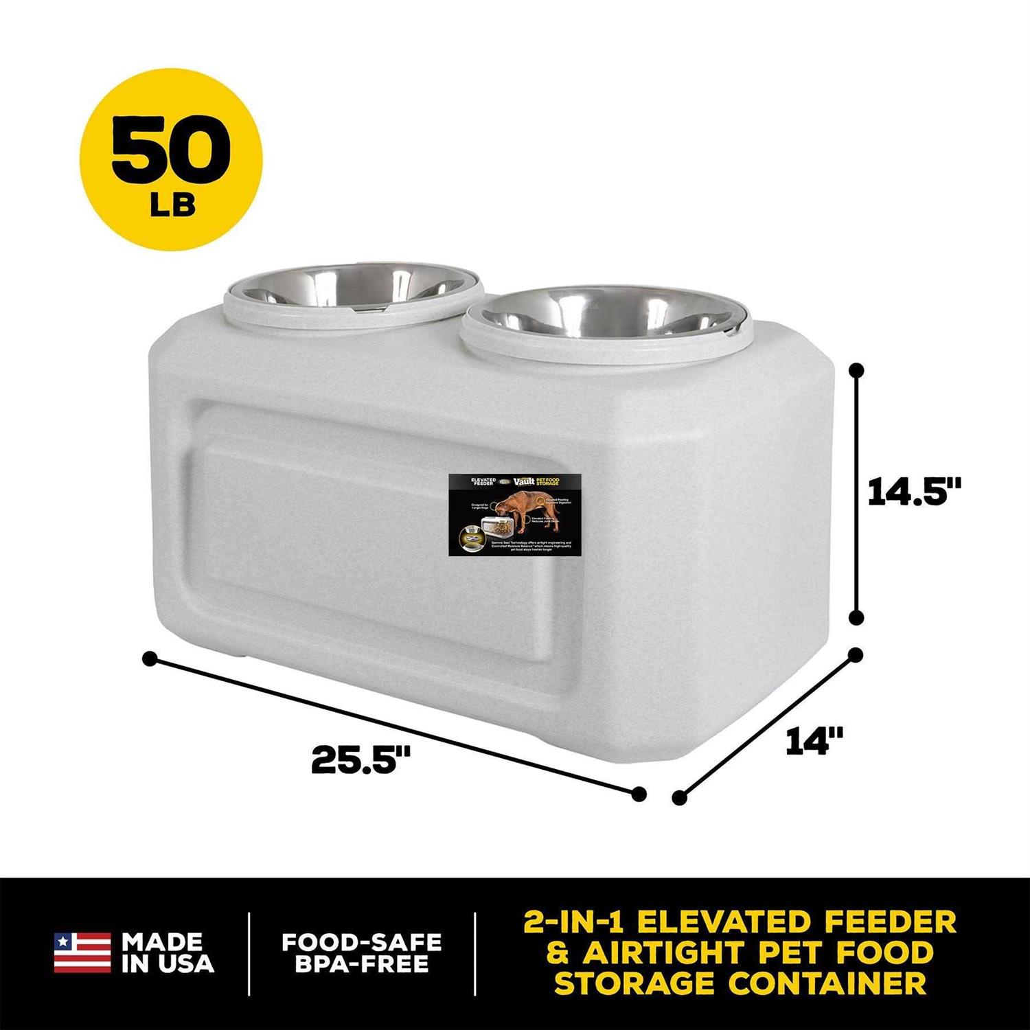 Gamma2 Elevated Dog Feeder with Storage - Healthber