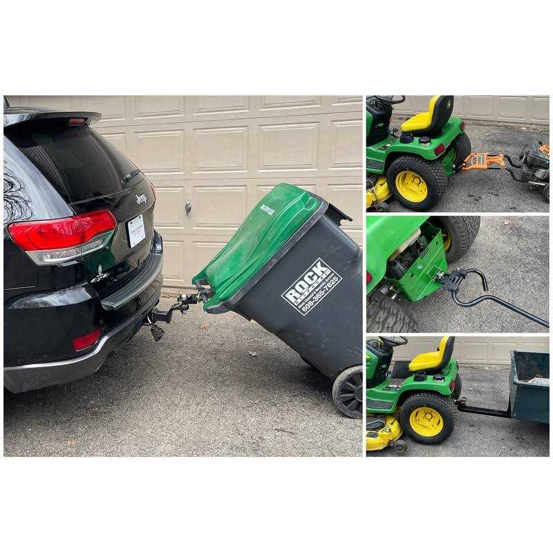 Garbage Commander Combo Hitch, Haul Pin Hitch, Handled Lawn and Garden Equipment, or Wheeled Garbage Cans - Healthber