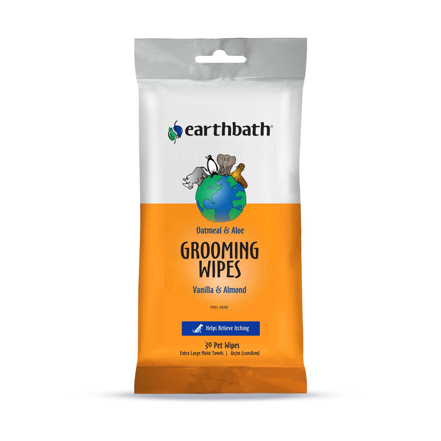 Earthbath Oatmeal Aloe Grooming Wipes - Healthber