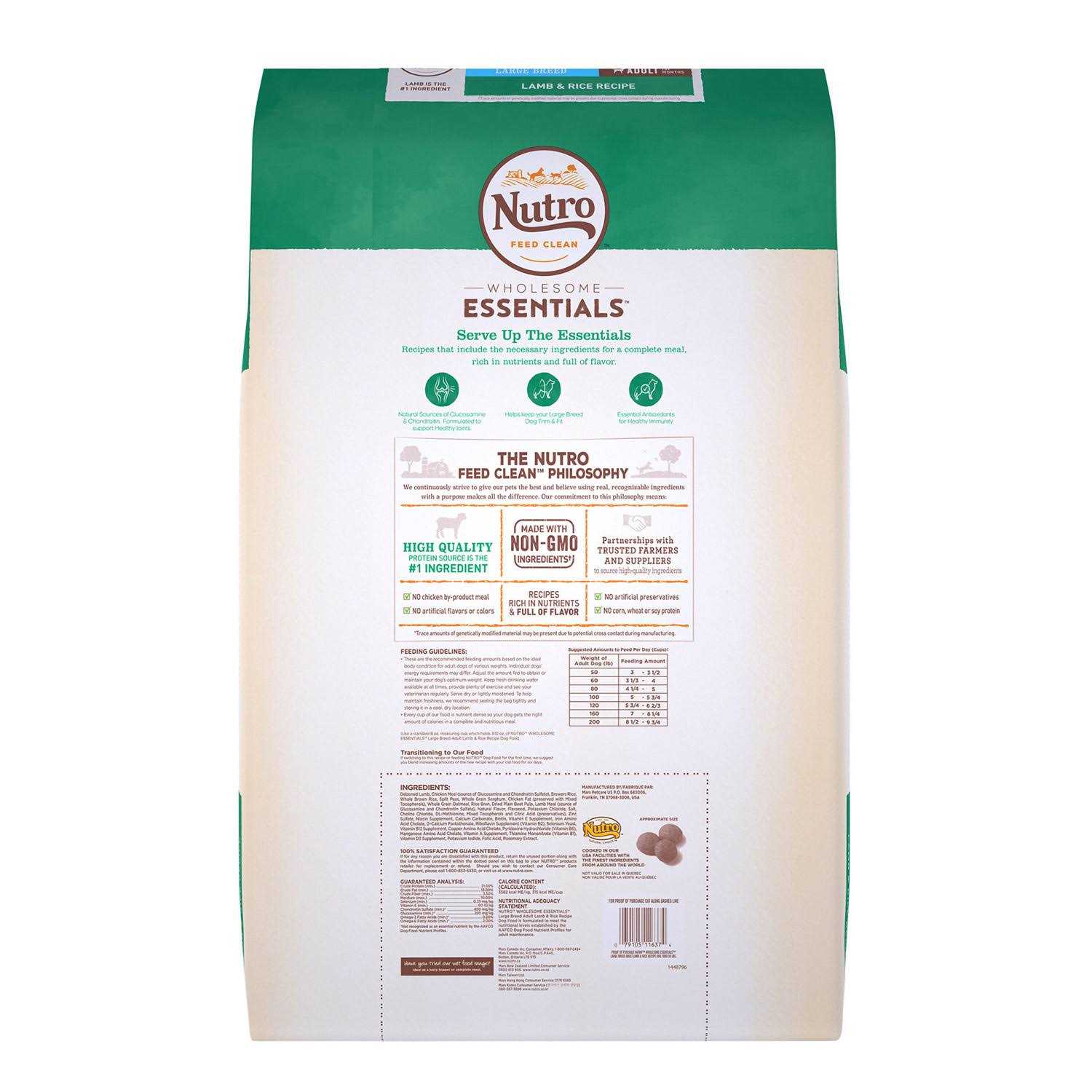 NUTRO Adult Dog Food Lamb & Rice - Healthber