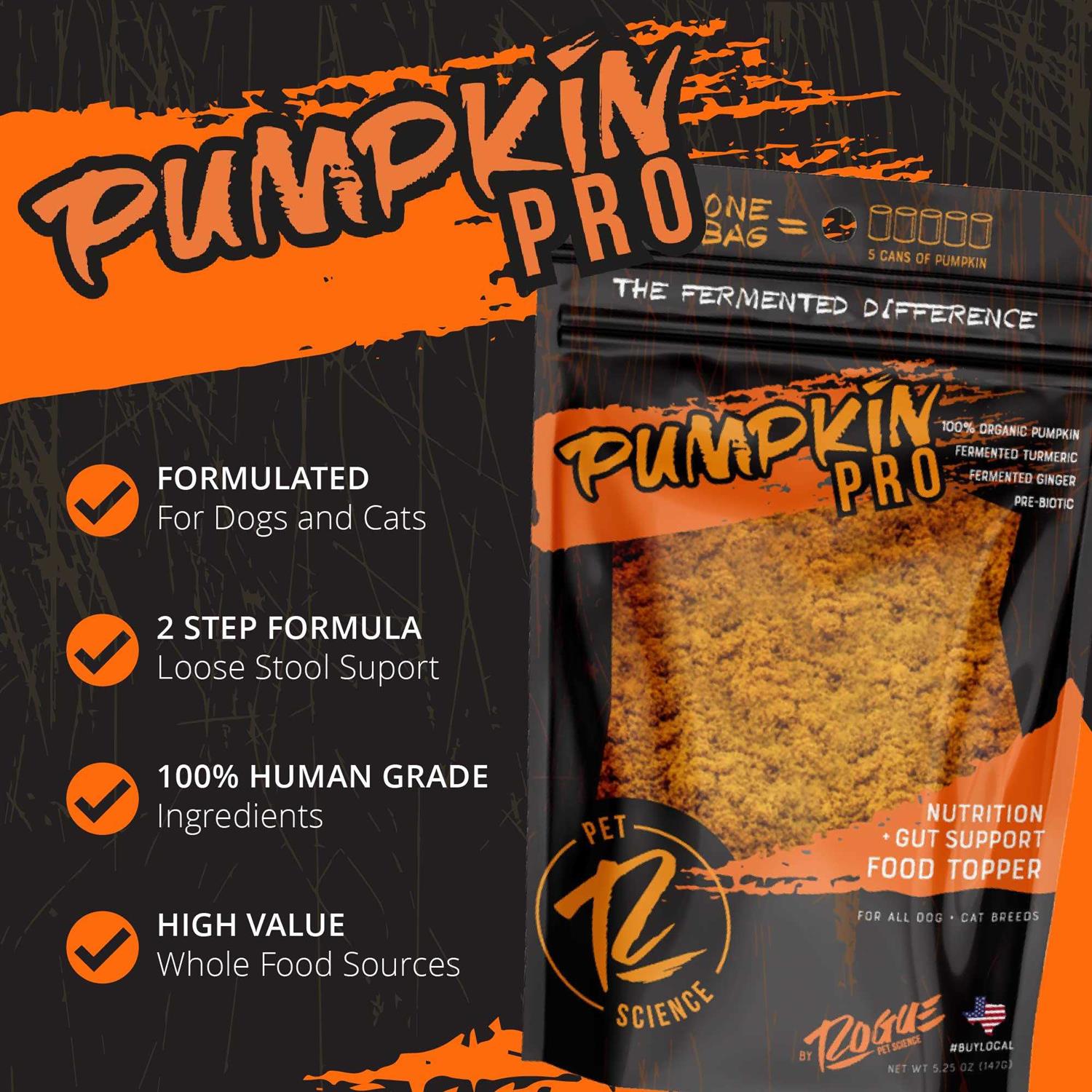 Rogue Pet Science Pumpkin Pro Dog Food Topper - Healthber