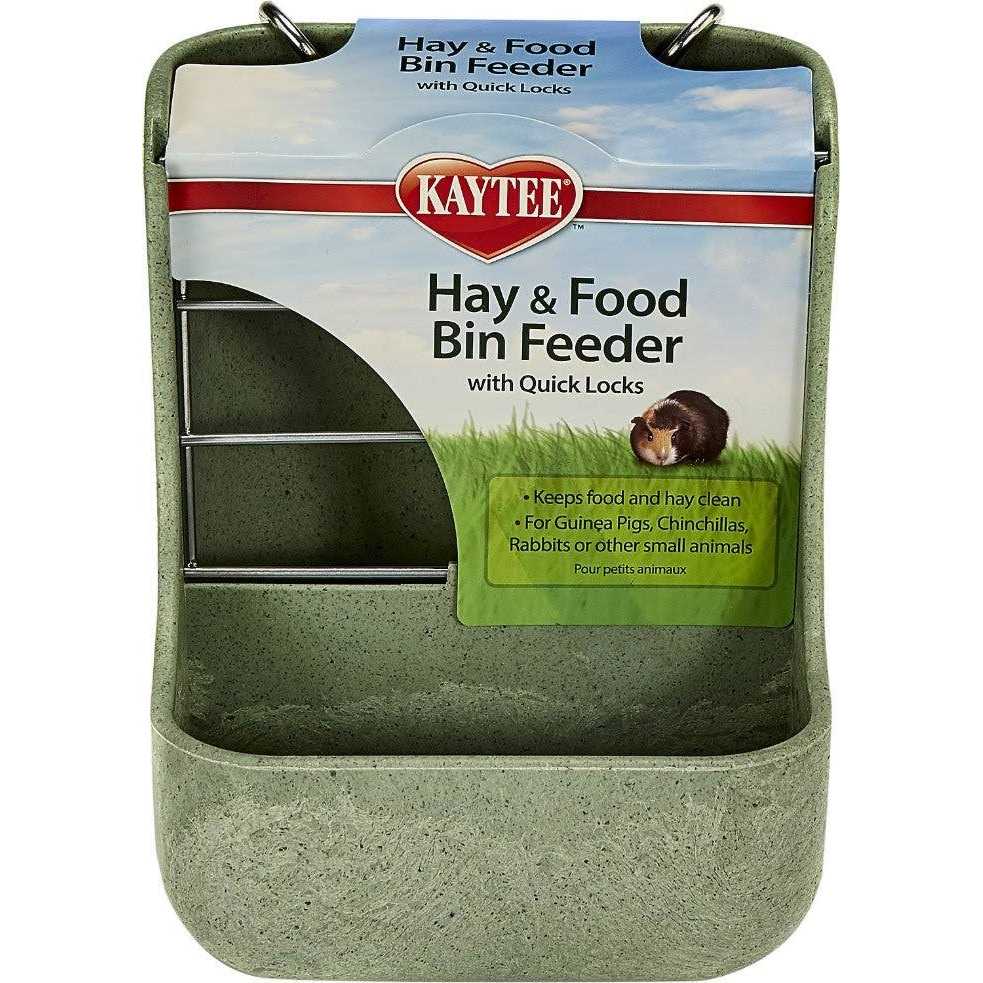 Kaytee Hay Food Bin with Quick Locks Feeder - Healthber