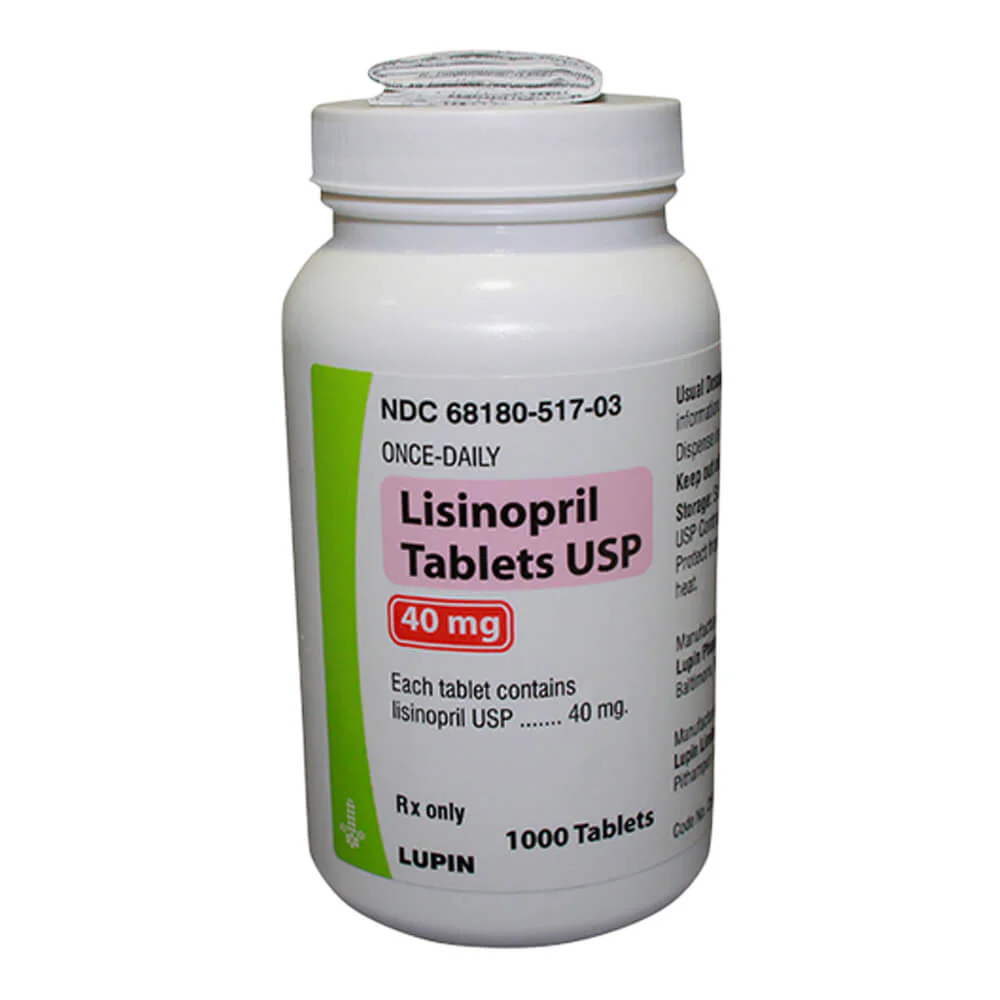 Rx Lisinopril Tablets, 40mg, 100 ct - Healthber