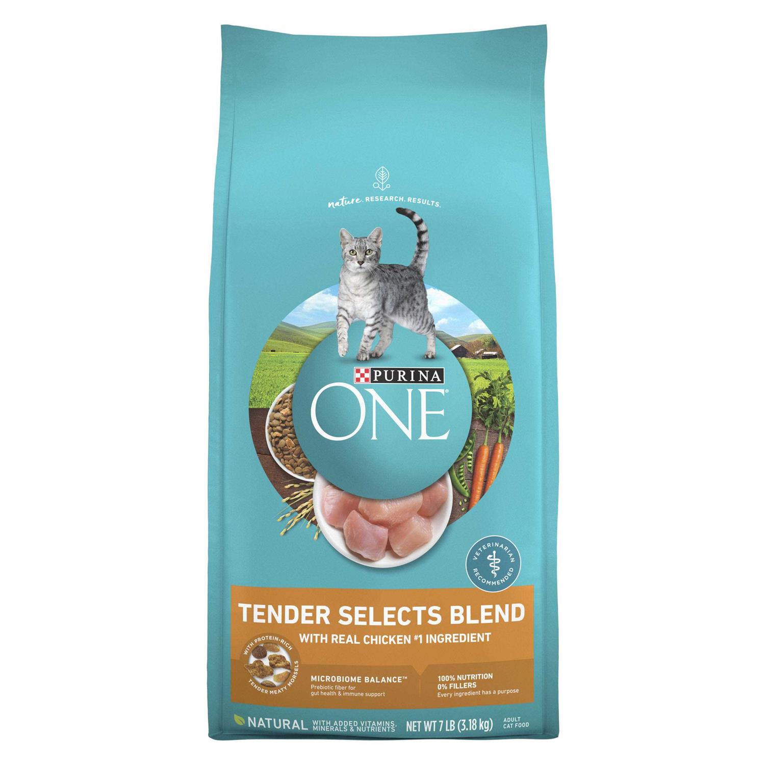 Purina ONE Tender Selects Blend Dry Cat Food With Real Chicken - Healthber