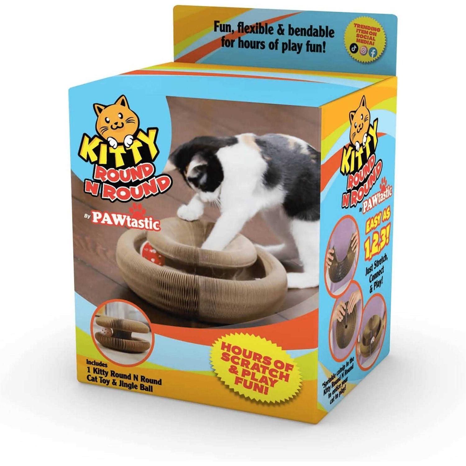 Pawtastic Kitty Round N Round Cat Toy - Healthber