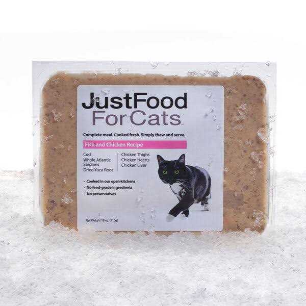 JustFoodForDogs Just Food for Cats Fish & Chicken Recipe Fresh Frozen Cat Food - Healthber