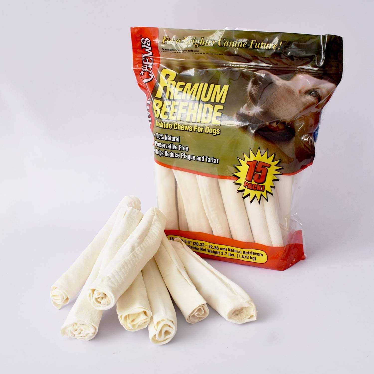 Canine Chews Premium All-Natural Beef Hide Canine Retrievers - Healthber