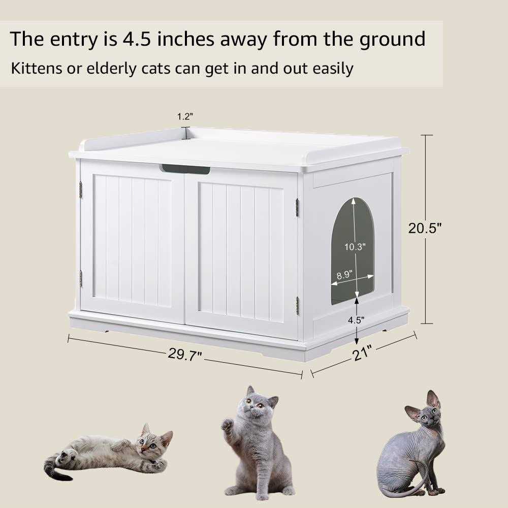 Unipaws Cat Washroom Bench Litter Box Cover - Healthber