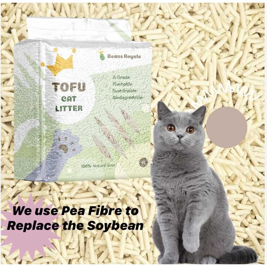 Beans Royale 2pcs Pack Tofu Cat Litter Clumping Kitty Litter - Healthber